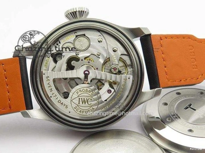 MIROTIME 0306 GoodFit Big Pilot Real PR IW500912 ZF Best Edition Black Dial On Black Leather Strap A 7287